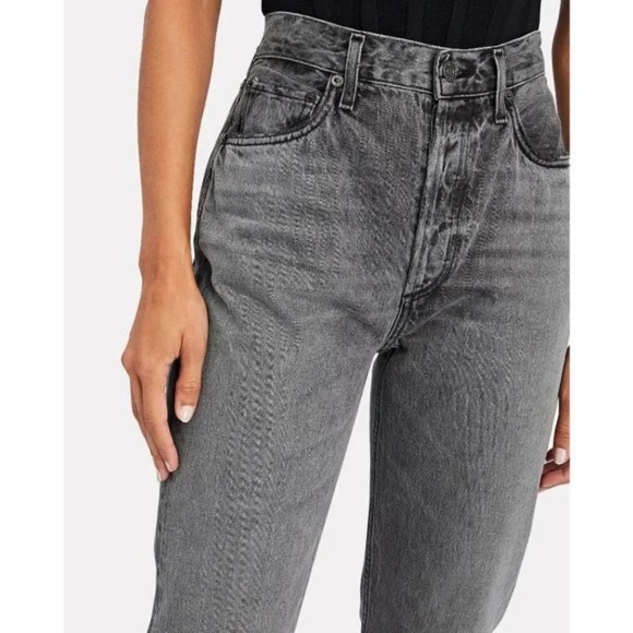 Riley High-Rise Straight Cropped Jeans Gray Size 27 (duplicate) - Picture 3 of 15